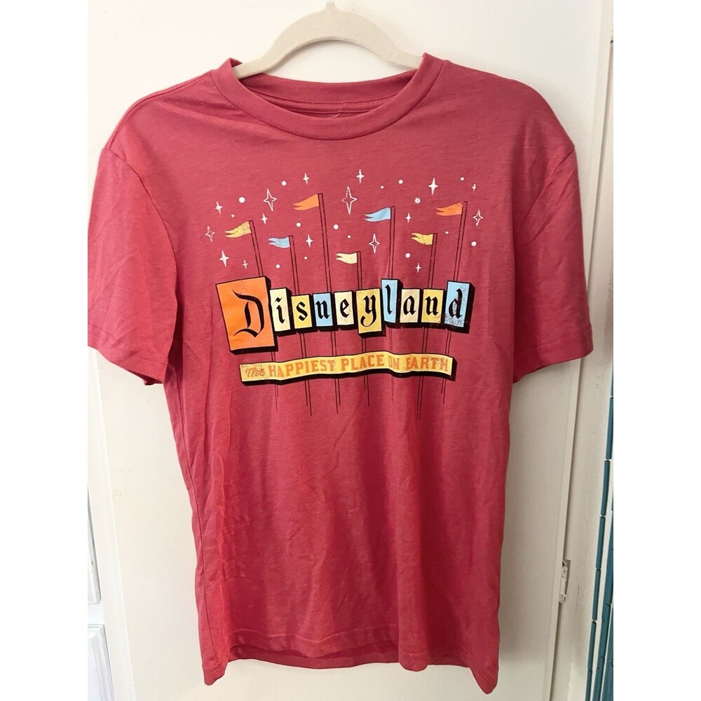Disneyland Happiest Place On Earth T Shirt Red Size XS Mens Womens / Unisex Tee